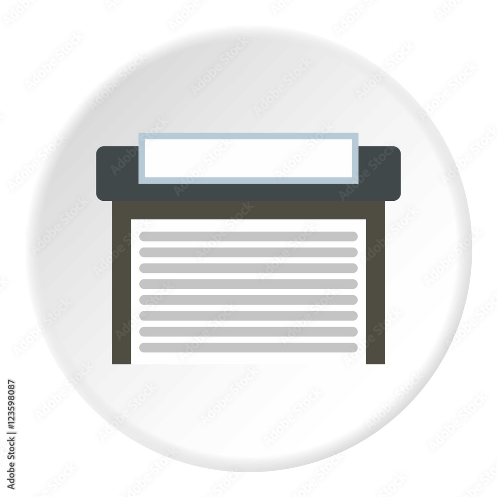 Poster garage with gate icon. flat illustration of garage with gate vector icon for web