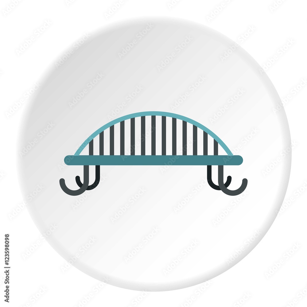 Poster bench with backrest icon. flat illustration of bench with backrest vector icon for web