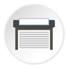 Garage with gate icon. Flat illustration of garage with gate vector icon for web