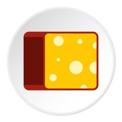 Cheese icon. Flat illustration of cheese vector icon for web