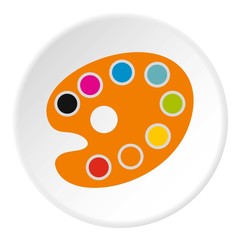 Palette for drawing icon. Flat illustration of palette for drawing vector icon for web