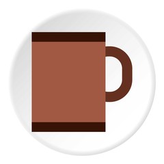 Brown mug icon. Flat illustration of brown mug vector icon for web