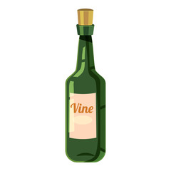 Bottle of wine icon. Cartoon illustration of bottle of wine vector icon for web
