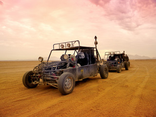 homemade offroad car  for tourist trip in egypt