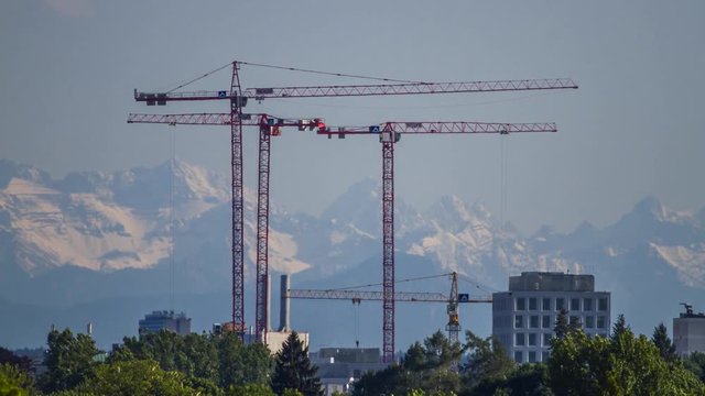 Wohnungsbau - Stadtentwicklung - Gentrifizierung - Zeitraffer - Timelapse - alpenblick
