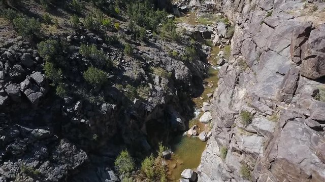 Drone Aerial Footage of rocks and river in Escalante 3