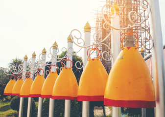 bells outside the temple in Thailand