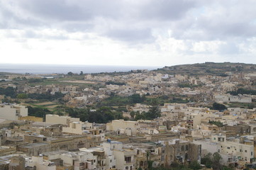Fototapeta na wymiar View from Bastion Square in Silent City Mdina, Malta
