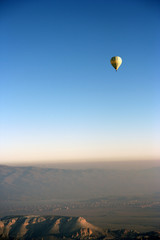A balloon & blue sky, Cappadocia