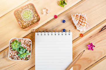 Open notebook for your text.