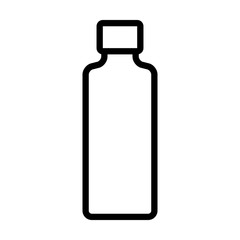 Tall long bottle container line art icon for apps and websites
