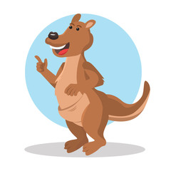 kangaroo character vector illustration design