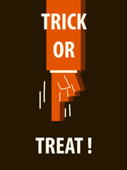 TRICK OR TREAT typography poster