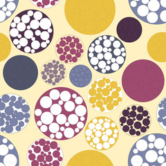 Vector multicolored polka dots
