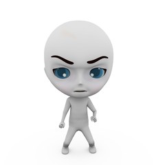 3d people white man gesture