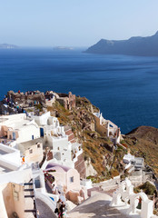 Santorini island, Greece. Beautiful landscape with sea view
