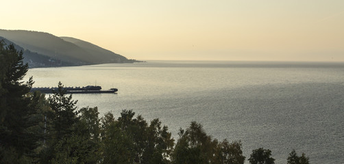 the landscape in lake baikal,russian federation