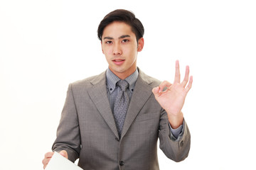 笑顔のビジネスマン