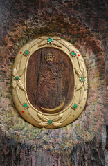 
Virgin carved in wood