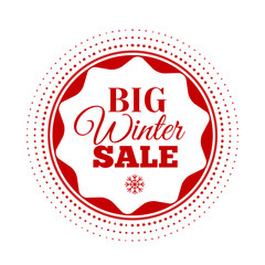 Winter sale. Vector inscription.