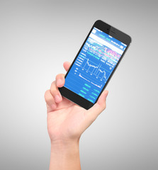 smartphone in hand