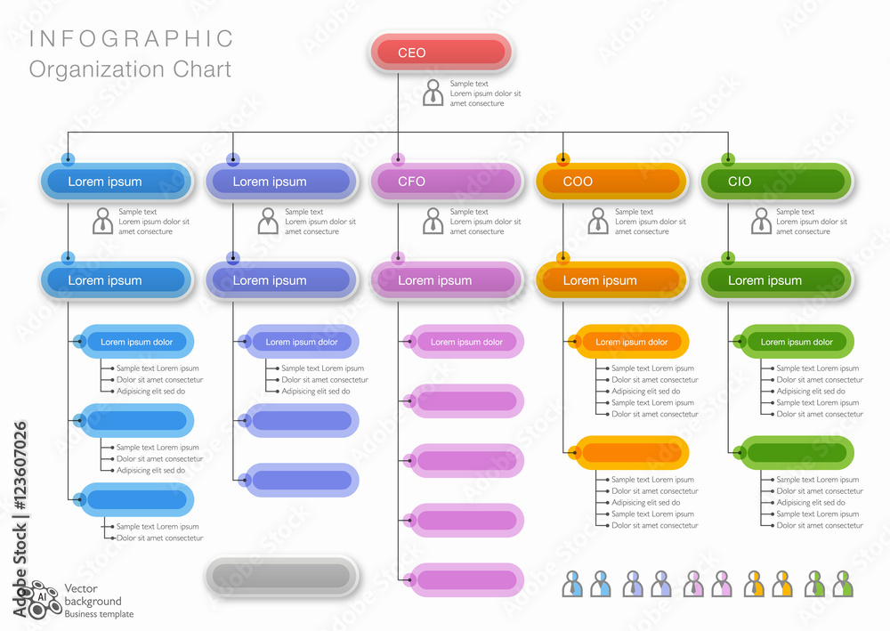 Canvas Prints organization chart #vector graphic