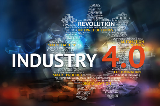 Industrial 4.0 Cyber Physical Systems concept , Gears , Internet of things network , smart factory solution , Manufacturing technology , automation robot text and icons with abstract gear background