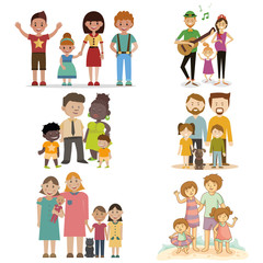 Not ordinary set family, vector illustration