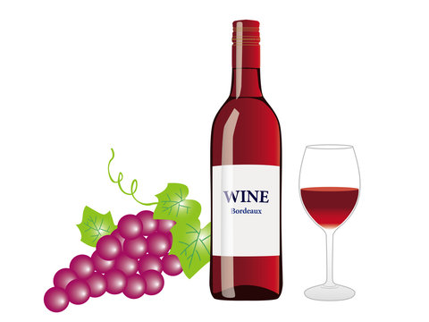 赤ワインと葡萄