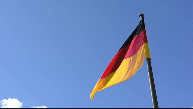A view of the german flag in the sky