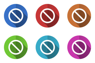 Flat design colorful vector icons