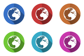 Flat design colorful vector icons