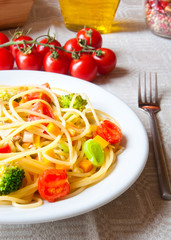 Pasta with vegetable sauce
