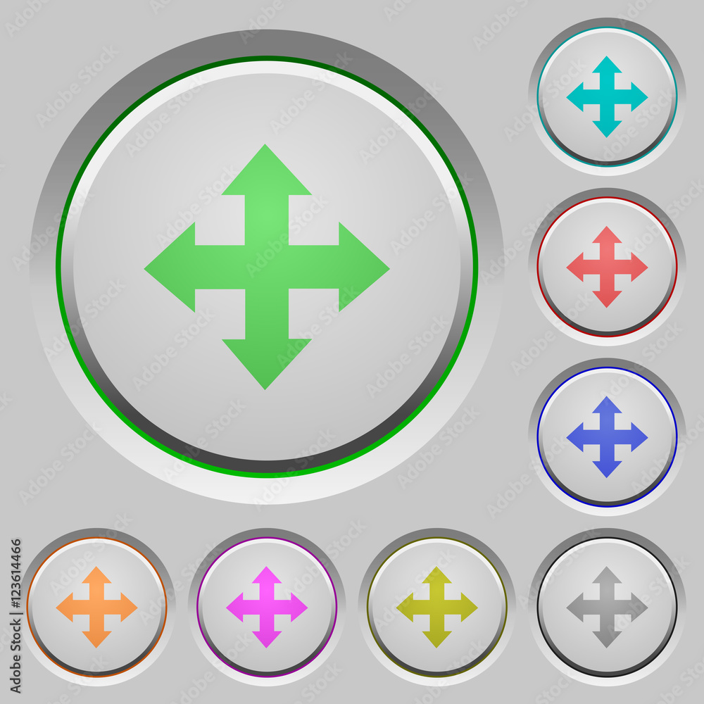Poster move arrows push buttons
