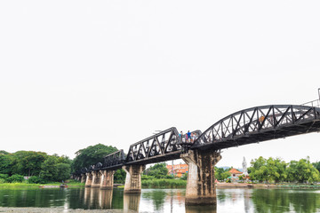 Bridge on River Kwai (Khwae) in Kanchanaburi, Thailand, made famous by eponymous movie