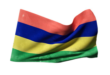 Republic of Mauritius flag waving