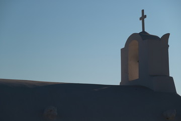 Greek church under the blue sky