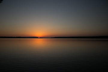Obraz premium Sunset over a lakein Ontario Canada