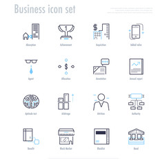 Business icon set. business symbol set. vector illustration.