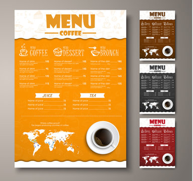 Design a menu for the cafe, shops or coffee shops with hand draw