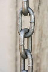 Fototapeta premium Close up of metal silver chain links