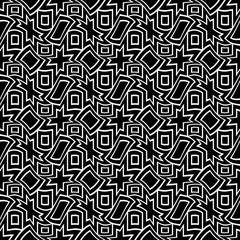 Abstract geometric black and white hipster fashion pillow pattern