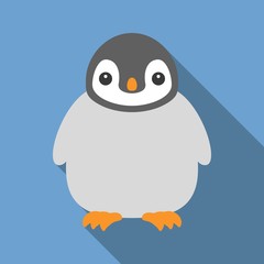 Vector penguin icon, flat design