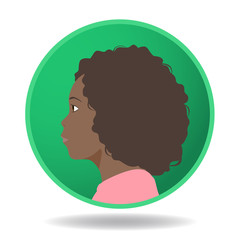 child profile icon, avatar icon, face viewed from side