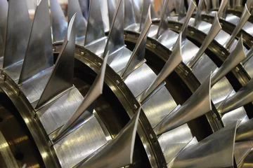 Fotobehang blades of the gas turbine © sergeevspb