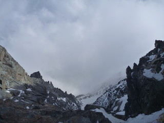climbing rocky route to the grossglockner mountain