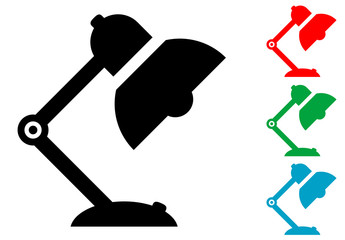 Icono plano lampara flexo varios colores