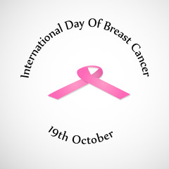 International day against breast cancer background