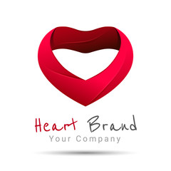 Heart Logo design vector template. Happy Valentines Day concept. Love Logotype icon. business. Corporate branding identity illustration for your company. Creative abstract.
