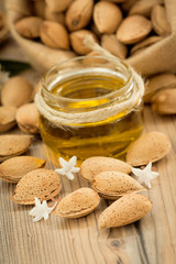 Almond oil and almonds